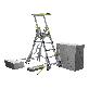 detail image2 K-LADDER Winch-Type Platform Step Ladder KS-205W / KB-205W, Platform Height 1.3-2.2m, Wire Winch Adjustment