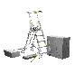 full image K-LADDER Winch-Type Platform Step Ladder KS-205W / KB-205W, Platform Height 1.3-2.2m, Wire Winch Adjustment
