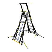 K-LADDER Winch-Type Platform Step Ladder KS-206W / KB-206W, Platform Height 1.6-2.7m, Wire Winch Adjustment