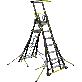 full image K-LADDER Winch-Type Platform Step Ladder KS-207W / KB-207W, Platform Height 1.9-3.3m, 8-Point Outrigger