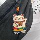 detail image1 Korean Lucky Cat Plush Keyring
