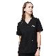 full image Zenir Women's Double Pocket Scrub Top - Eco Black