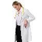 detail image1 Zenir Structured Nuevo Long Lab Coat LCW-204 - Ivory White