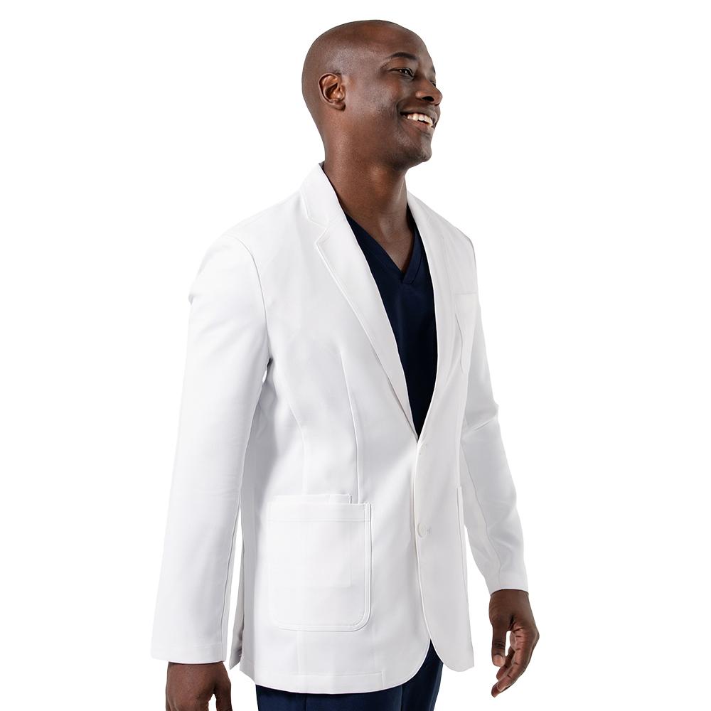 Zenir Men's Standard Short Lab Coat LCM-100 - White