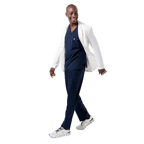 Zenir Men's Standard Short Lab Coat LCM-100 - White