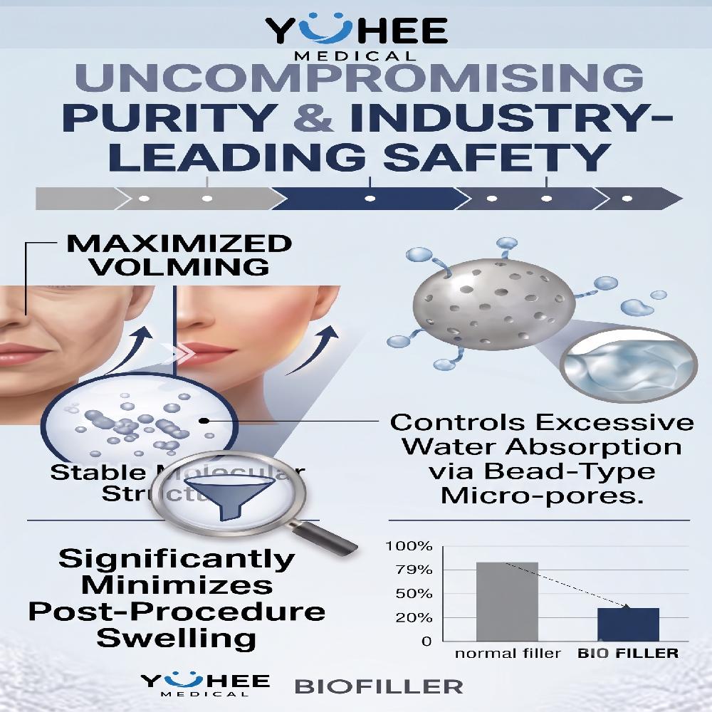 BIOFILLER ( CE european certified HA Dermal Filler ) , Injectable syringe , medical device