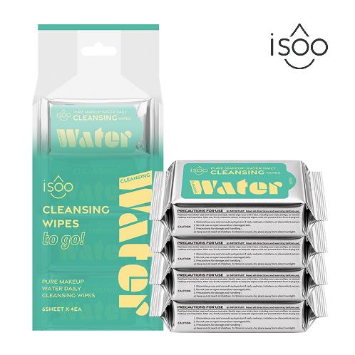 ISOO Pure Makeup Water Daily Cleansing Wipes 6S * 4EA