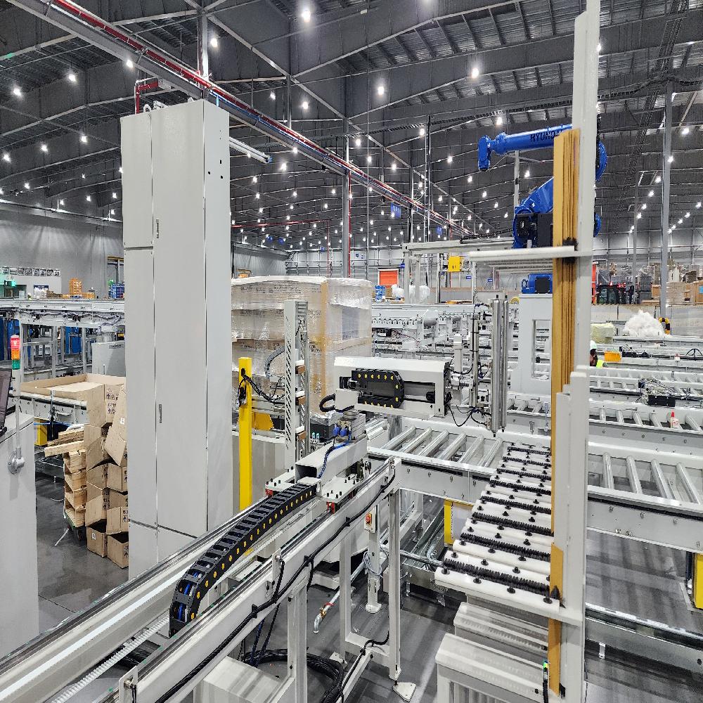 Inline wrapping machine