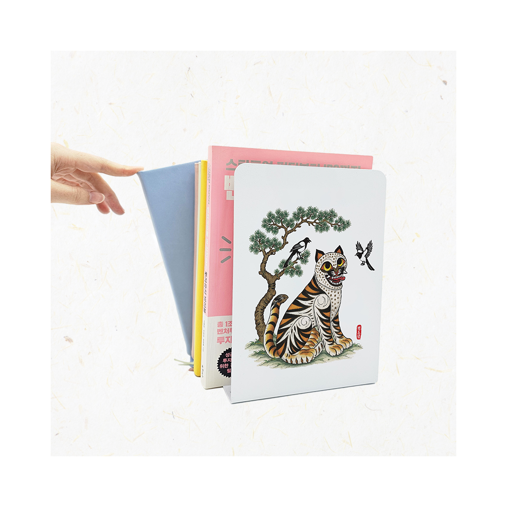 VICDREAM Korean Minhwa Tiger Metal Bookend