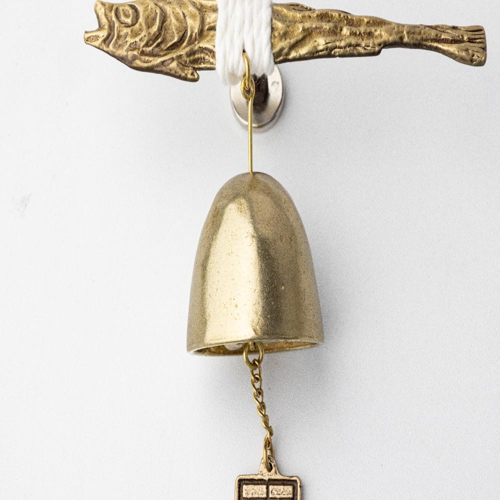 Handcrafted Brass Korean Lucky Fish Door Bell