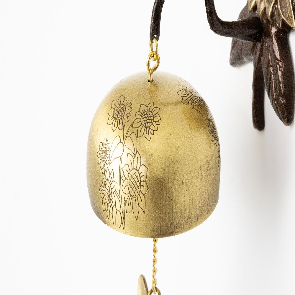 Handcrafted Brass Sunflower Magnetic Door Bell