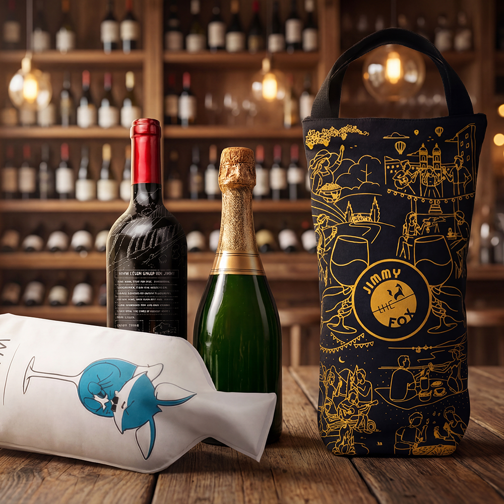 Jimmy the Fox Wine Carry Tote